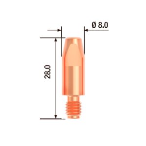 FUBAG Контактный наконечник M6х28 мм ECU D=0.9 мм (25 шт.) в Тольятти фото