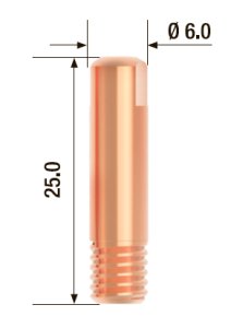 FUBAG Контактный наконечник M6х25 мм ECU D=0.6 мм (10 шт.) в Тольятти фото