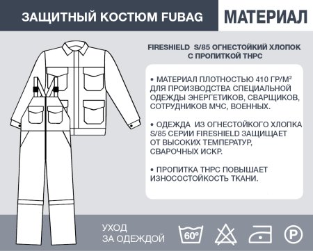 Защитный костюм Fubag размер 56 рост 4 в Тольятти фото
