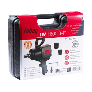 FUBAG Пневмогайковерт ударный IW1600 3/4 дюйма с  набором головок в кейсе в Тольятти фото