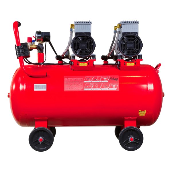 Компрессор воздушный безмасляный малошумный FUBAG OLS 500/100 CM2х2 + Набор пневмоинструмента (5 предметов) в ПОДАРОК в Тольятти фото