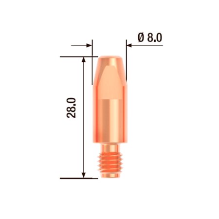 FUBAG Контактный наконечник M6х28 мм ECU D=0.9 мм (25 шт.)