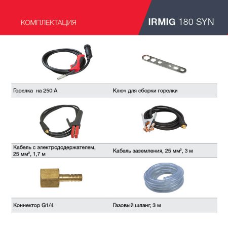 FUBAG Сварочный полуавтомат IRMIG 180 SYN с горелкой 250 А 3 м в комплекте в Тольятти фото