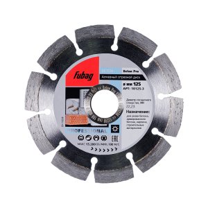 Алмазный отрезной диск FUBAG Beton Pro D125 мм/ 22.2 мм по бетону в Тольятти фото