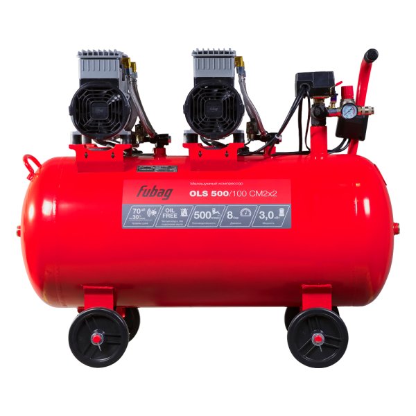 Компрессор воздушный безмасляный малошумный FUBAG OLS 500/100 CM2х2 + Набор пневмоинструмента (5 предметов) в ПОДАРОК в Тольятти фото