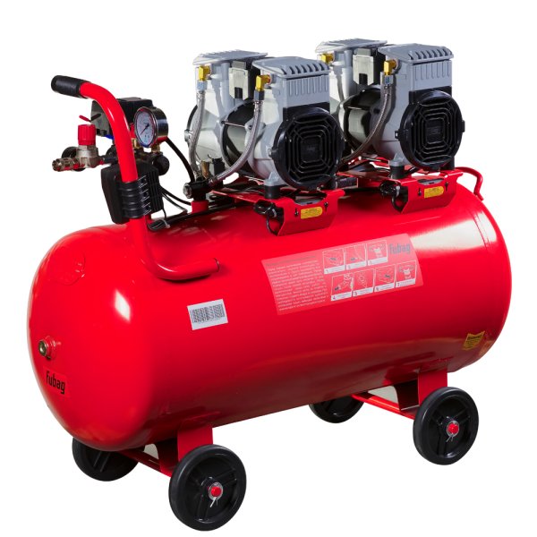 Компрессор воздушный безмасляный малошумный FUBAG OLS 500/100 CM2х2 + Набор пневмоинструмента (5 предметов) в ПОДАРОК в Тольятти фото