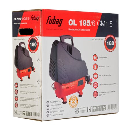 Компрессор воздушный безмасляный FUBAG OL 195/6 CM1.5 в Тольятти фото