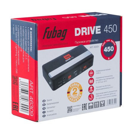 Пусковое устройство FUBAG DRIVE 450 с разъемом type-C на входе в Тольятти фото