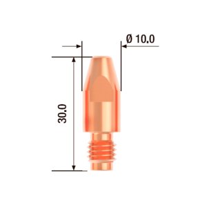 FUBAG Контактный наконечник M8х30 мм ECU D=1.4 мм (10 шт.) в Тольятти фото