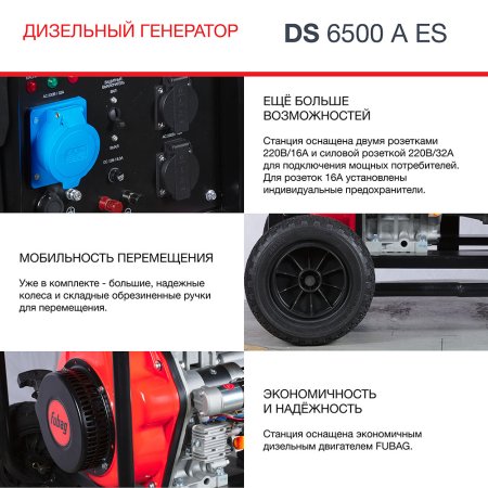 FUBAG Дизельный генератор с электростартером и коннектором автоматики DS 6500 A ES в Тольятти фото