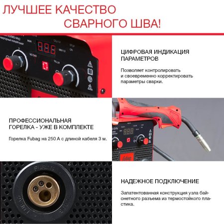 FUBAG Сварочный полуавтомат IRMIG 200 SYN с горелкой 250 А 3 м в комплекте в Тольятти фото